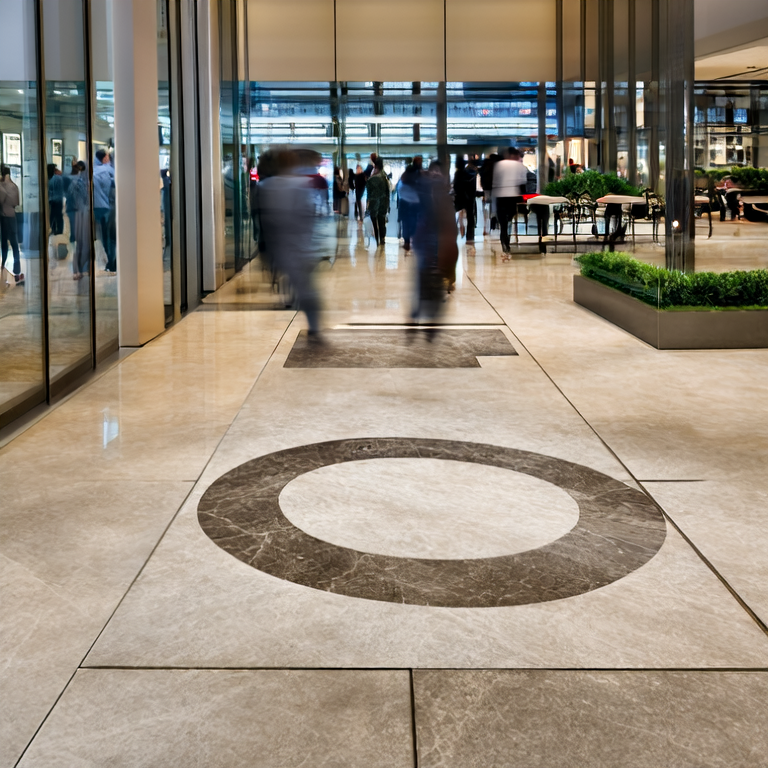 Lime Stones Tiles in a Commercial Area